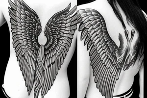 Angel wings
On back tattoo idea