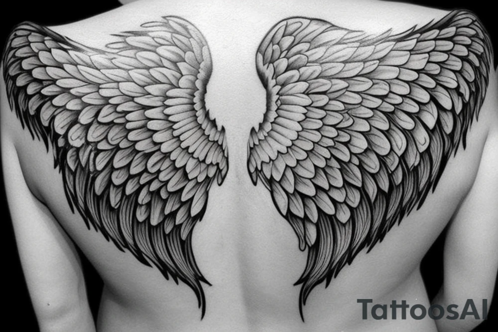 Angel wings
On back tattoo idea