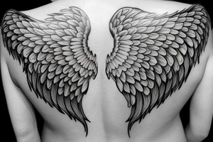 Angel wings
On back tattoo idea