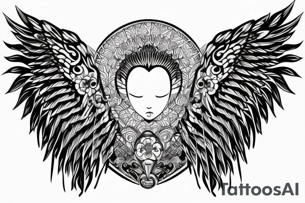 Angel wings
On back tattoo idea