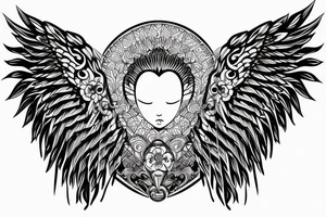 Angel wings
On back tattoo idea
