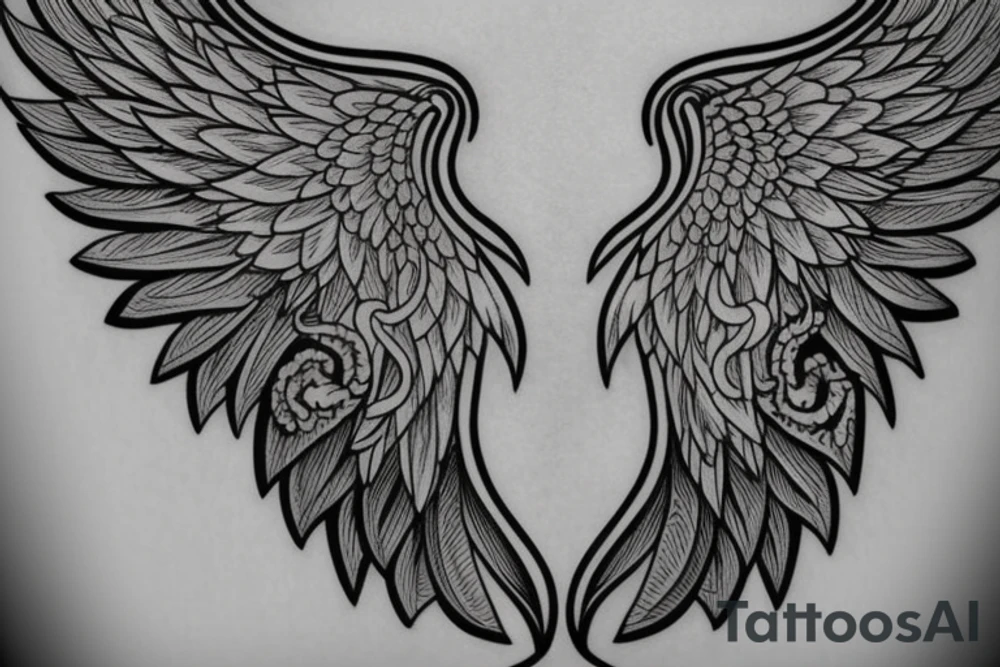 Angel wings
On back tattoo idea