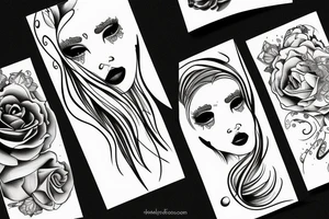 Crying face tattoo idea