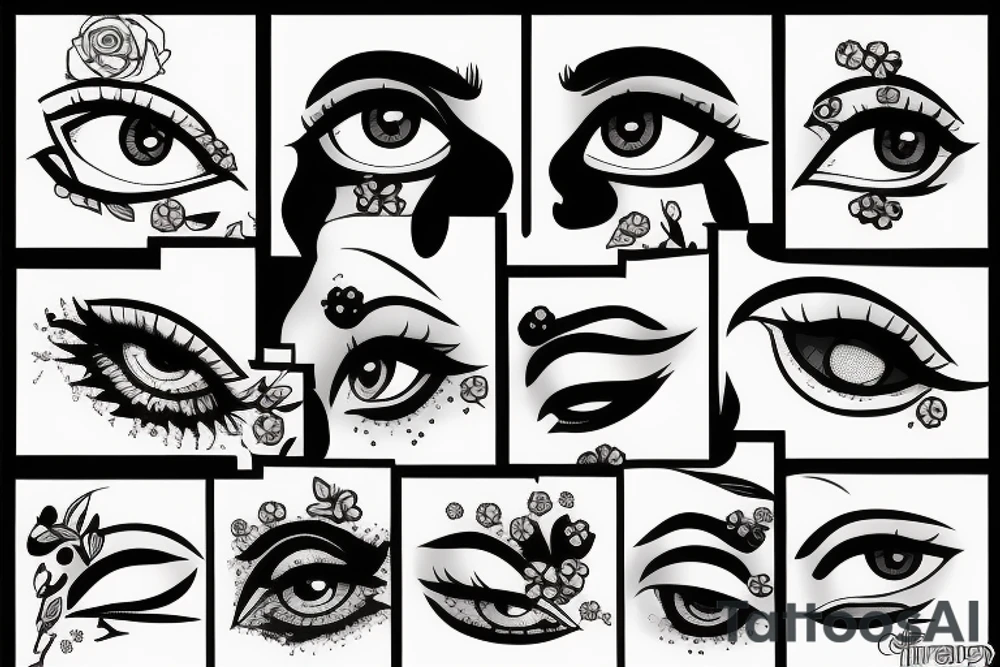 Crying face tattoo idea
