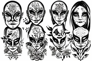 Crying face tattoo idea