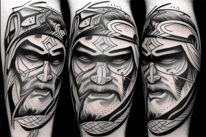 The face of Odin with lightning in his eye. tattoo idea