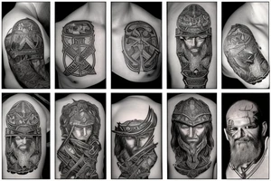 viking warrior tattoo idea