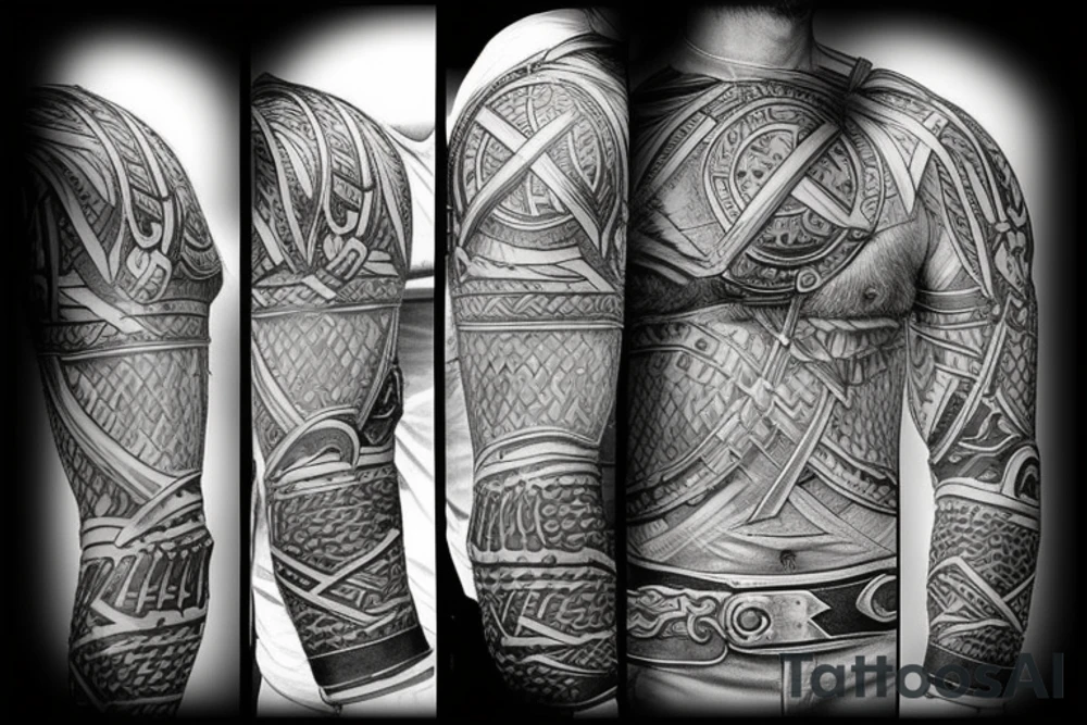 viking warrior tattoo idea