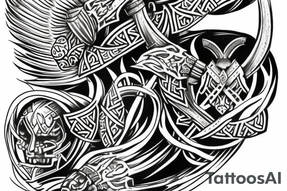 viking warrior
falcon tattoo idea
