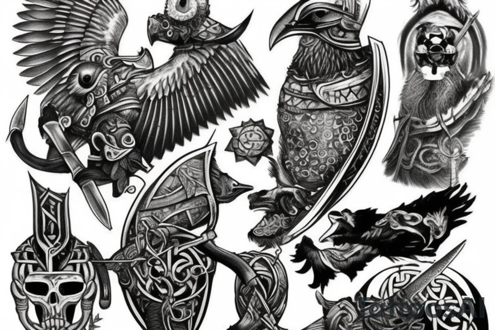 viking warrior
falcon tattoo idea