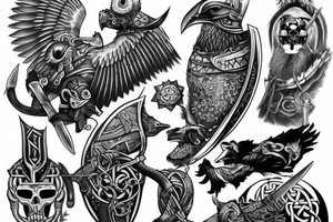 viking warrior
falcon tattoo idea