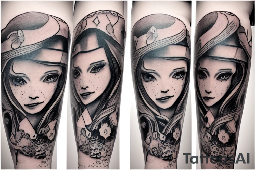 Alice in wonderland tattoo idea