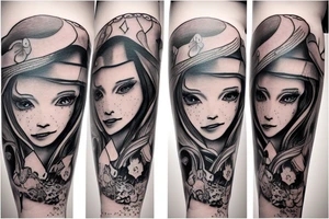 Alice in wonderland tattoo idea