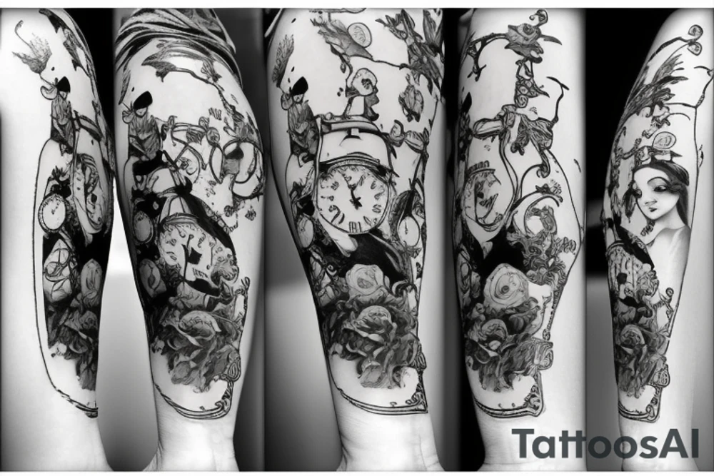 Alice in wonderland tattoo idea