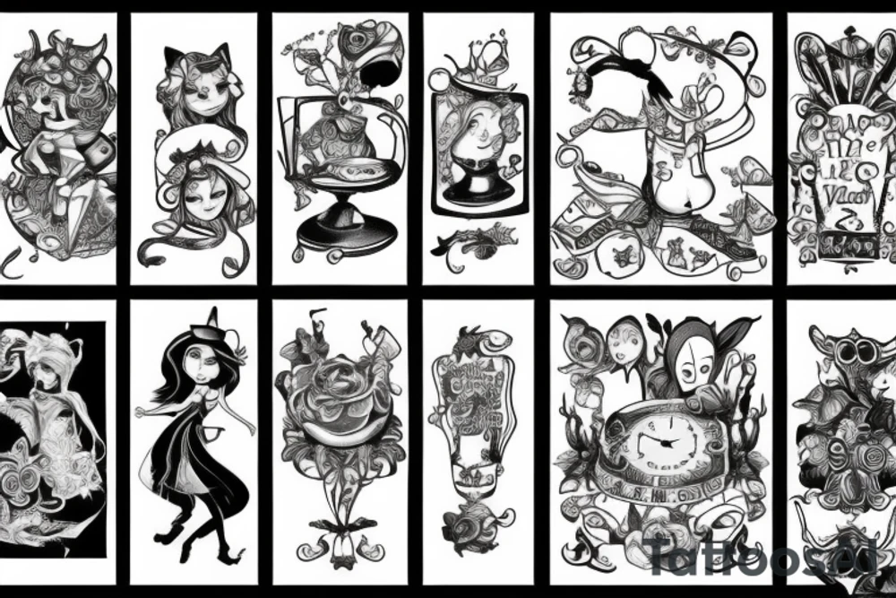 Alice in wonderland tattoo idea