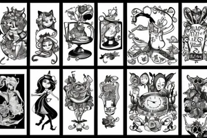 Alice in wonderland tattoo idea