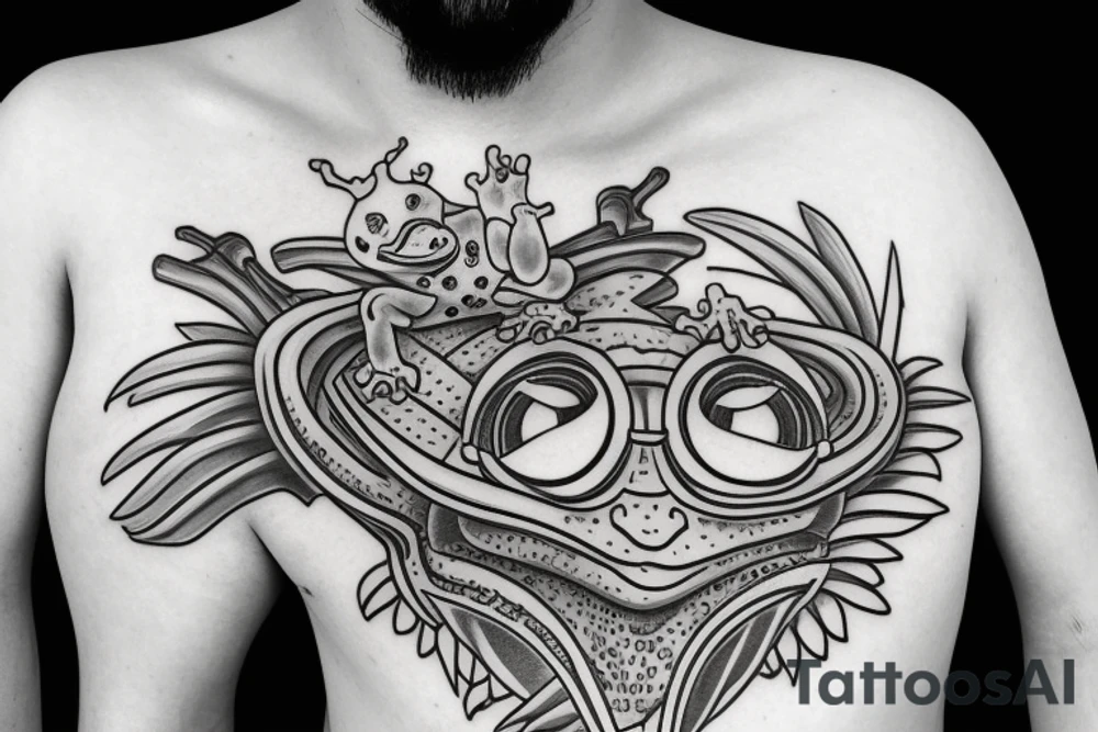 frog samurai tattoo idea