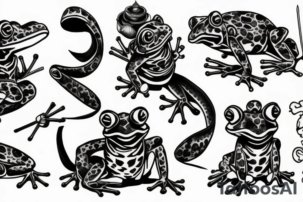 frog samurai tattoo idea