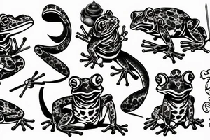 frog samurai tattoo idea