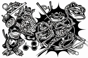 frog samurai tattoo idea
