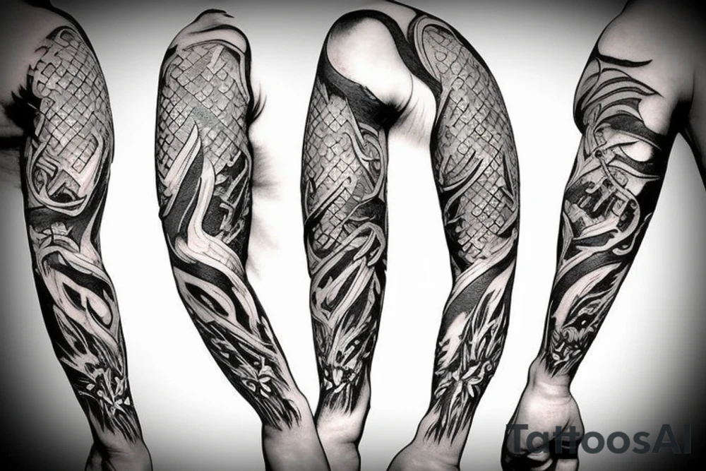 witcher with sword tattoo idea