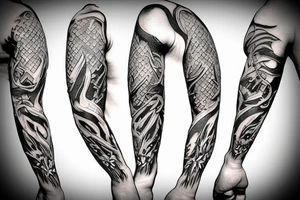 witcher with sword tattoo idea