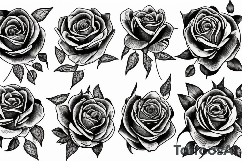 red rose tattoo idea