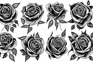red rose tattoo idea