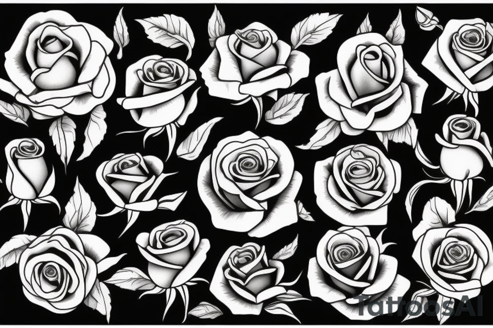 red rose tattoo idea