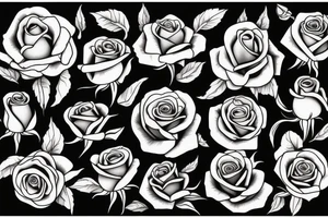 red rose tattoo idea