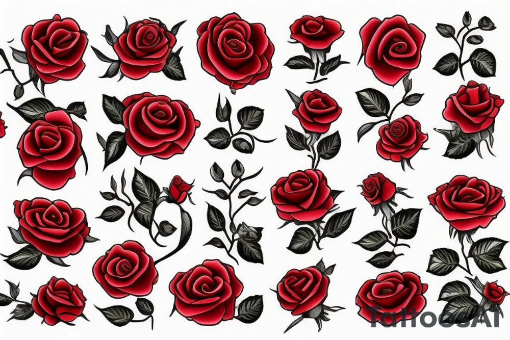 red rose and snake tattoo idea