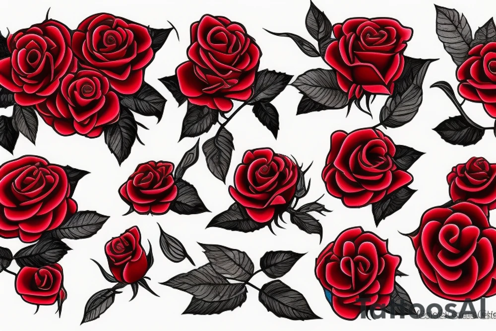 red rose and snake tattoo idea