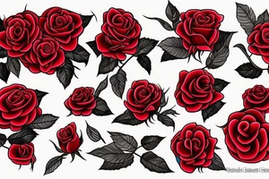 red rose and snake tattoo idea