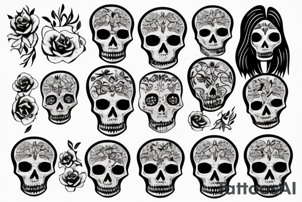 Skeleton body tattoo idea