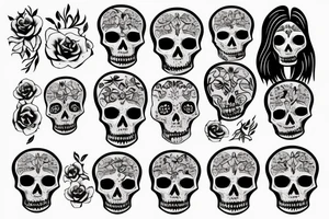 Skeleton body tattoo idea