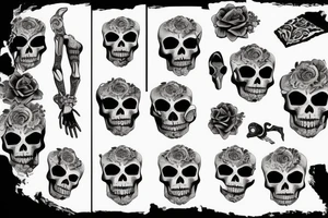 Skeleton body tattoo idea