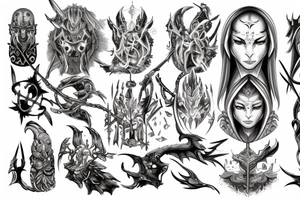 The Elder Skrolls, Gods, Aedra, Arkey, Mara, Zenutar, Julianos, Talos, Kinaerth, Stendar, Dibella tattoo idea