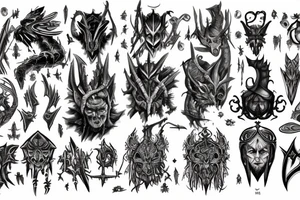 The Elder Skrolls, Gods, Aedra, Arkey, Mara, Zenutar, Julianos, Talos, Kinaerth, Stendar, Dibella tattoo idea