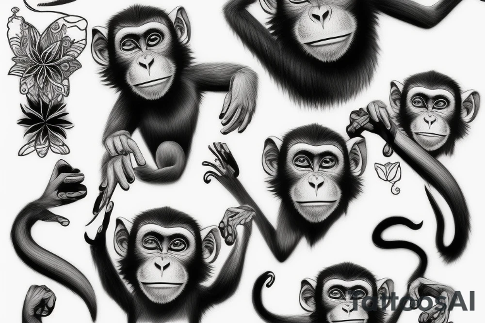 monkey tattoo idea