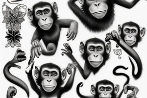 monkey tattoo idea