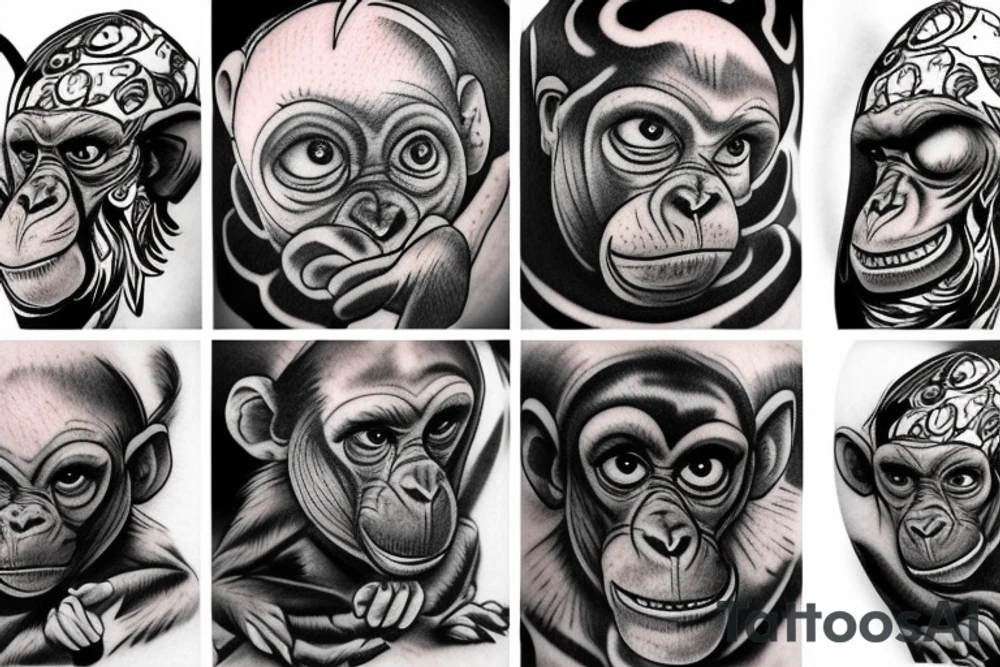 monkey tattoo idea