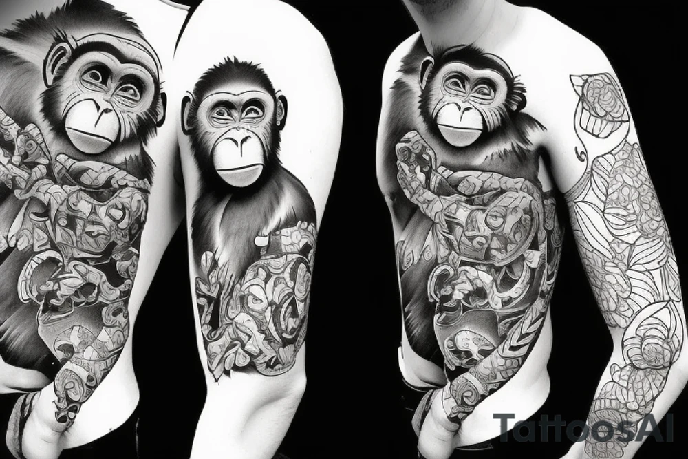 monkey tattoo idea