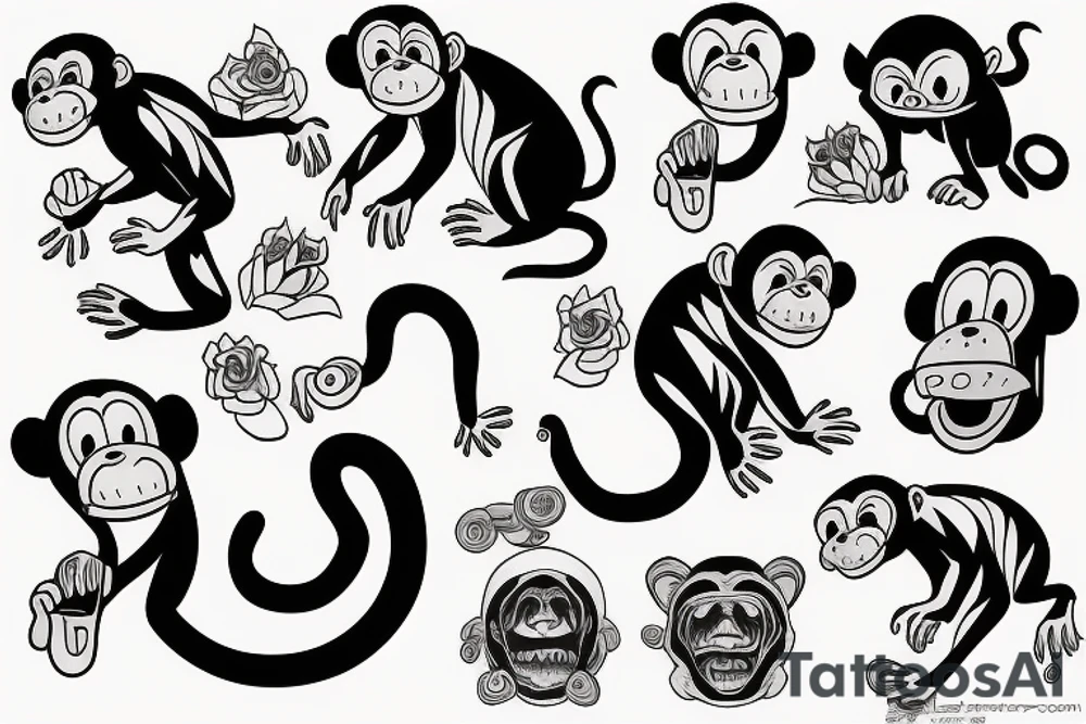 monkey tattoo idea