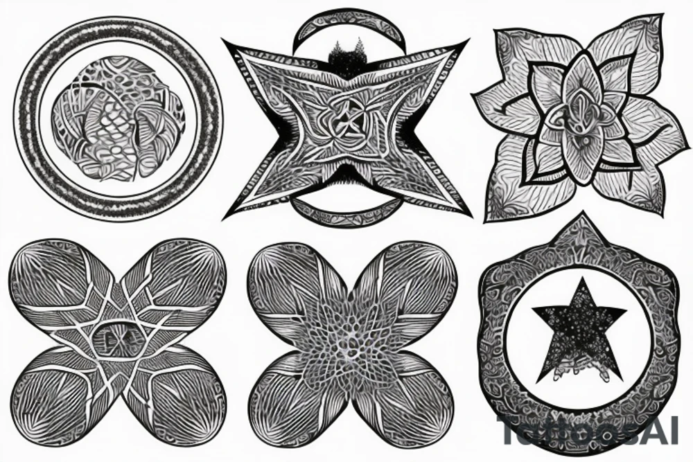 Moon & Star tattoo idea