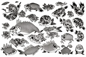 toad and carp tattoo idea