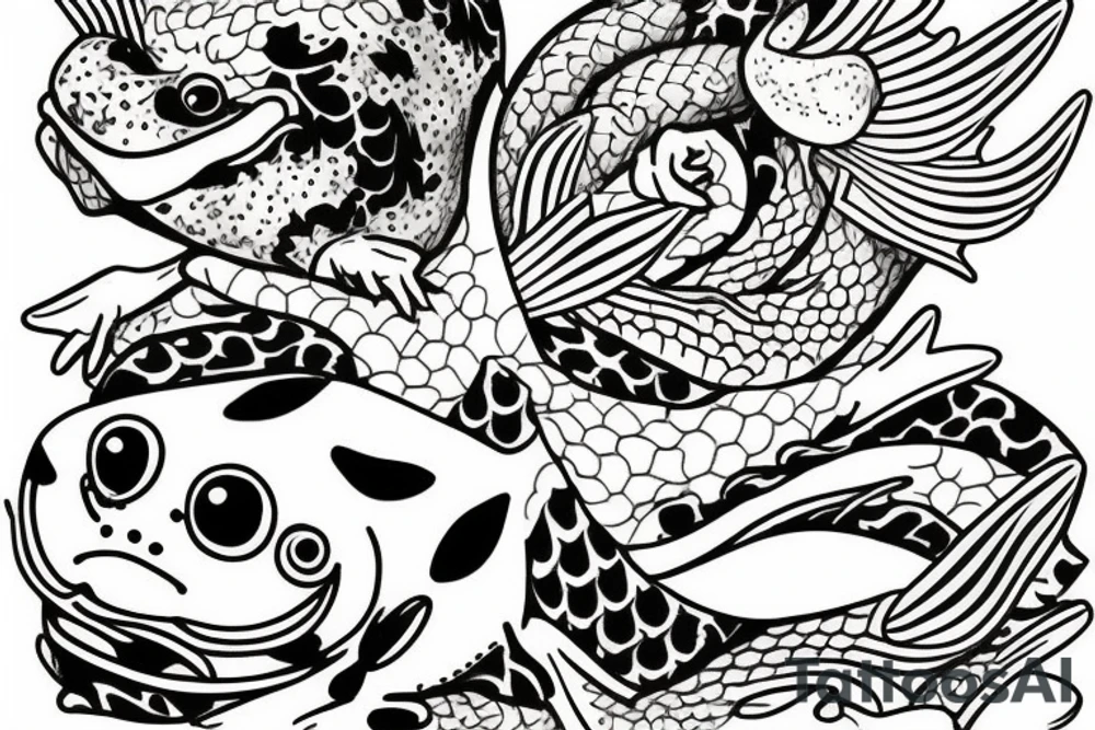 toad and carp tattoo idea