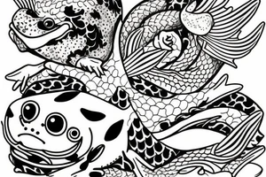 toad and carp tattoo idea