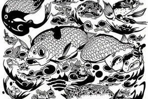 toad and carp tattoo idea