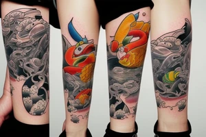 toad and carp tattoo idea