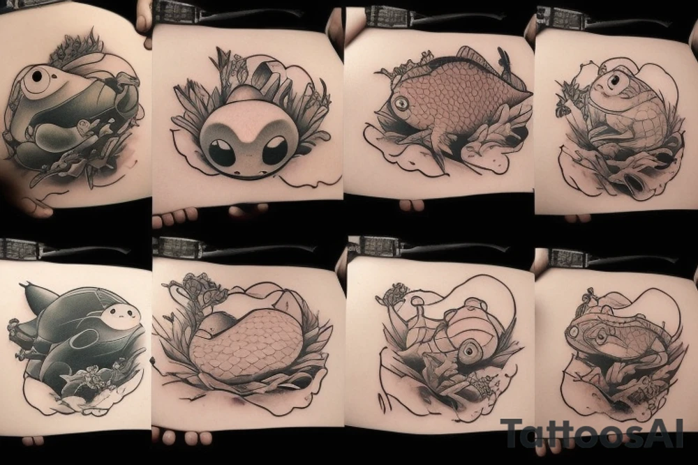 toad and carp tattoo idea